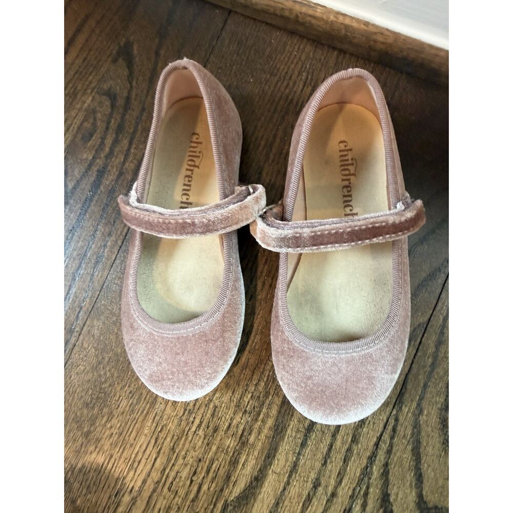 Children Chic Velvet Ballet Flat Rose Little Girls Size Sz 25 US Size 8.5